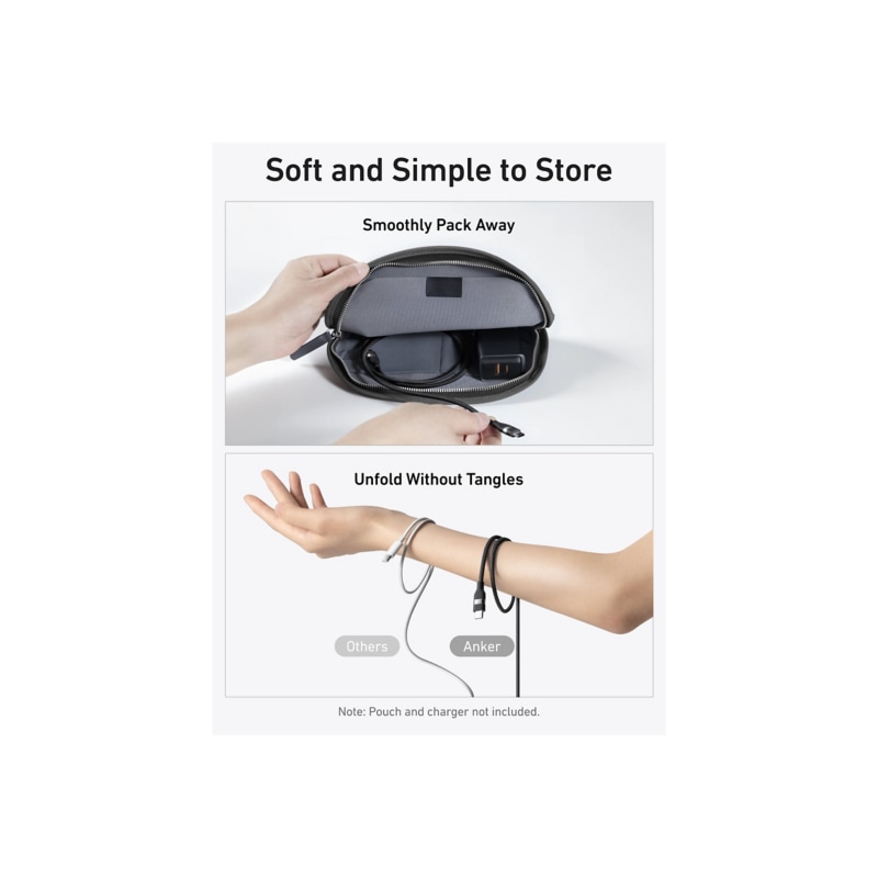 انكر USB-C إلى لايتنينج 1.8 متر (MFi، PD)