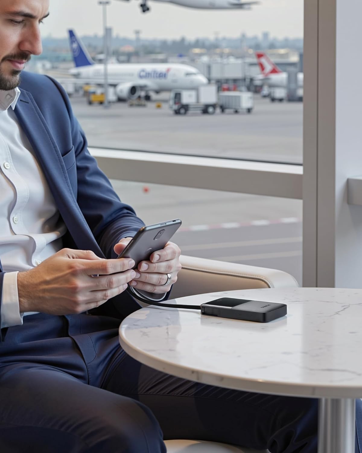 باور بانك باسيوس كيو باور 2 بسعة 10000 مللي أمبير 22.5 واط